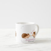 Hedgehog verloving / bruiloft espresso kop (Voorkant rechts)