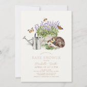 Hedgehog vlinder bijen tuin Baby shower Kaart (Voorkant)