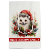 Hedgehog Voeg de naam van de ontvanger toe Schatti Medium Cadeauzakje (Achterkant)