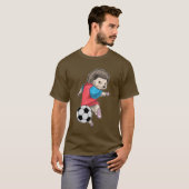 Hedgehog Voetballer Voetbal T-shirt (Voorkant volledig)