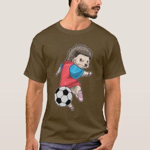 Hedgehog Voetballer Voetbal T-shirt