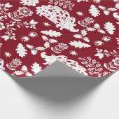 Hedgehog Volkskunst Cadeaupapier (Hoek)
