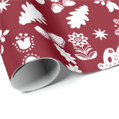 Hedgehog Volkskunst Cadeaupapier (Rol Hoek)