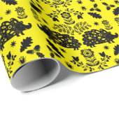 Hedgehog Volkskunst Cadeaupapier (Rol Hoek)