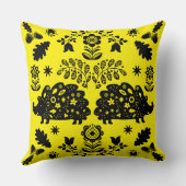 Hedgehog Volkskunst Kussen (Achterkant)