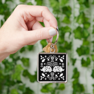 Hedgehog Volkskunst Sleutelhanger