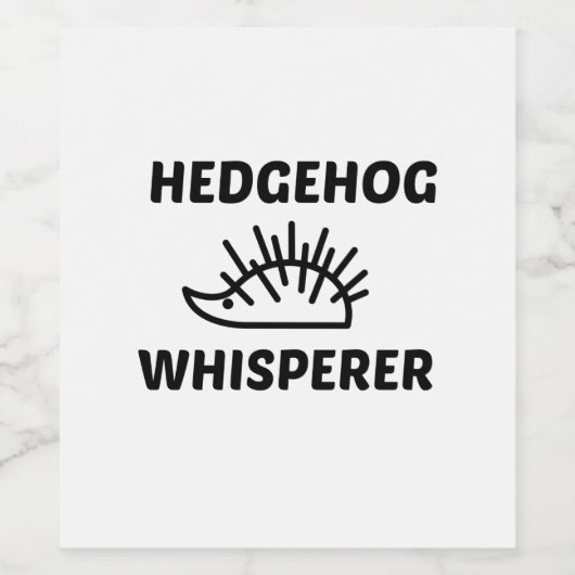 HEDGEHOG WHISPERER WIJN ETIKET (Enkel label)
