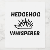 HEDGEHOG WHISPERER WIJN ETIKET (Enkel label)