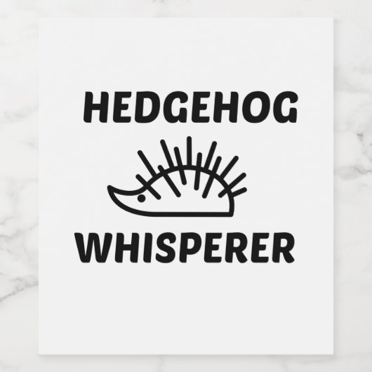 HEDGEHOG WHISPERER WIJN ETIKET (Enkel label)