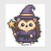 Hedgehog Wizard 6x6 Sticker (Vel)
