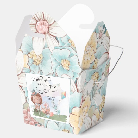 Hedgehog Woodland Boy Baby shower Picknick Dank u Bedankdoosjes (Geopend)