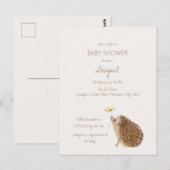 Hedgehog Woodland Forest Baby shower Briefkaart (Voorkant / Achterkant)
