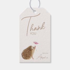 Hedgehog Woodland Forest Baby shower Cadeaulabel