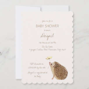 Hedgehog Woodland Forest Baby shower Kaart
