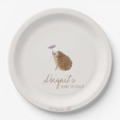 Hedgehog Woodland Forest Baby shower Papieren Bordje (Voorkant)