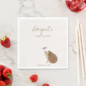 Hedgehog Woodland Forest Baby shower Servet (Insitu)