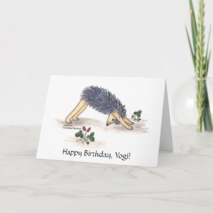 Hedgehog Yoga Downward-facing-dog Kaart