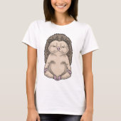 Hedgehog Yoga Fitness Meditation T-shirt (Voorkant)