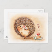 Hedgehog YUM! Briefkaart (Voorkant / Achterkant)
