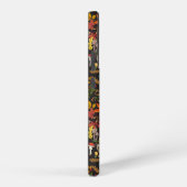 Hedgehogs and autumn forest flora on black samsung galaxy hoesje (Rechterkant)