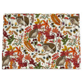 Hedgehogs and autumn forest flora on ivory groot cadeauzakje (Voorkant)