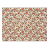 Hedgehogs and autumn forest flora on ivory tafelkleed (Voorkant (Horizontaal))