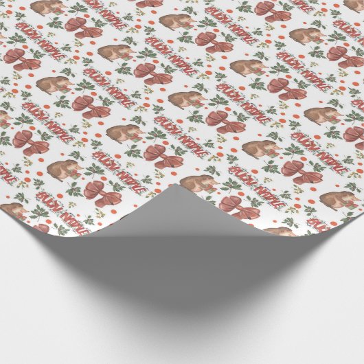 Hedgehogs and Bows Cadeaupapier (Hoek)