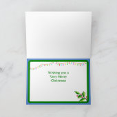 Hedgehogs and child Christmas  Card Kaart (Binnen)