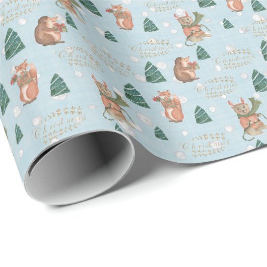 Hedgehogs and Squirrels Cadeaupapier (Rol Hoek)