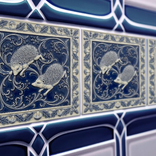 Hedgehogs Arts & Crafts Wall Decor Tegeltje