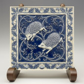 Hedgehogs Arts & Crafts Wall Decor Tegeltje