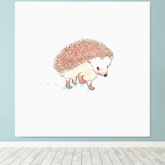 Hedgehog's Big Adventure Canvas Afdruk (Insitu (Houten vloer))