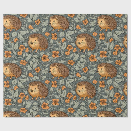 Hedgehogs Designer Verpakkingspapier Cadeaupapier (Vlak)