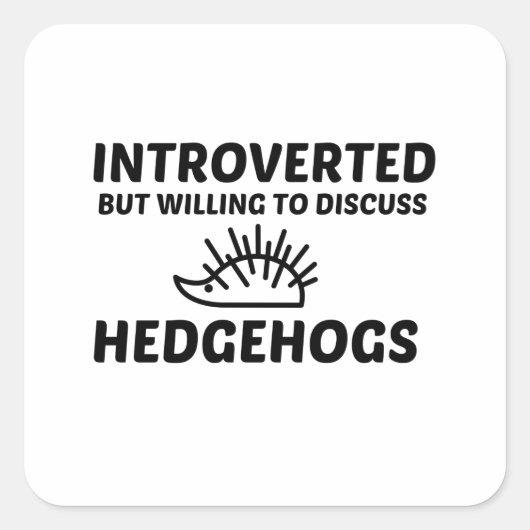 HEDGEHOGS IS INGEVOERD, MAAR WIL DEZE BESPREKEN VIERKANTE STICKER (Voorkant)