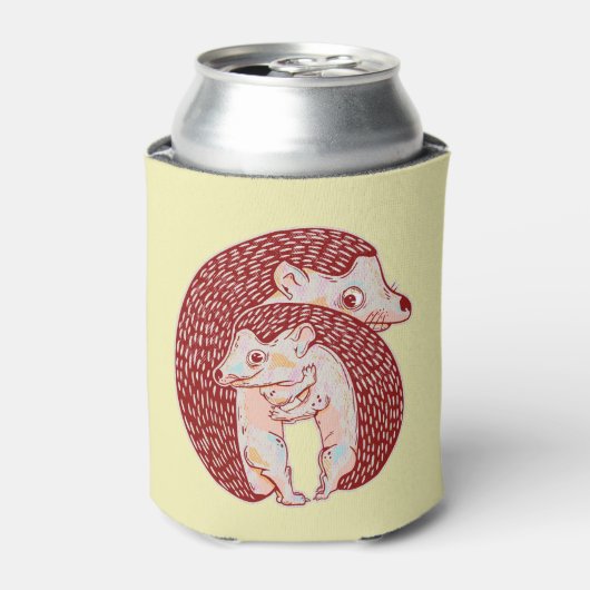 Hedgehogs knuffelen blikjeskoeler (Blikje Voorkant)