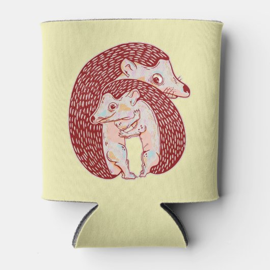 Hedgehogs knuffelen blikjeskoeler (Voorkant)