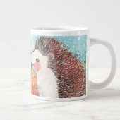 Hedgehogs praten met elkaar Illustratie Grote Koffiekop (Rechts)