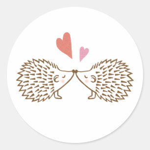 Hedgehogs Sticker Hedgehog Liefde bruiloft gunst