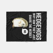 Hedgehogs Why Don't They Just Share The Hedge Funn Fleece Deken (Voorkant (Horizontaal))