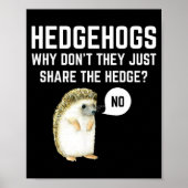 Hedgehogs Why Don't They Just Share The Hedge Funn Poster (Voorkant)