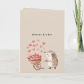 Hedgehogs with Heart Love Kaart (Achterkant)
