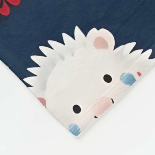 Hedgehogs with Scarves fleece blanket (Hoek)