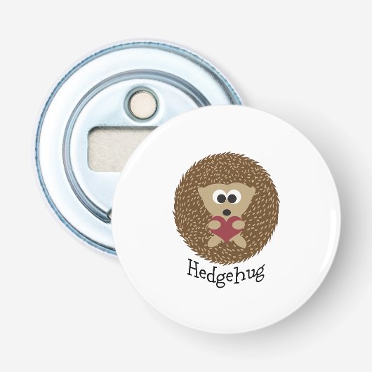 Hedgehug Hedegel Button Flesopener (Voorkant)