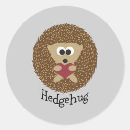 Hedgehug Hedegel Ronde Sticker
