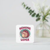 Hedgehug Lover Vierkante Visitekaartje (Staand voorkant)