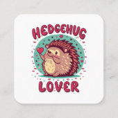Hedgehug Lover Vierkante Visitekaartje (Achterkant)