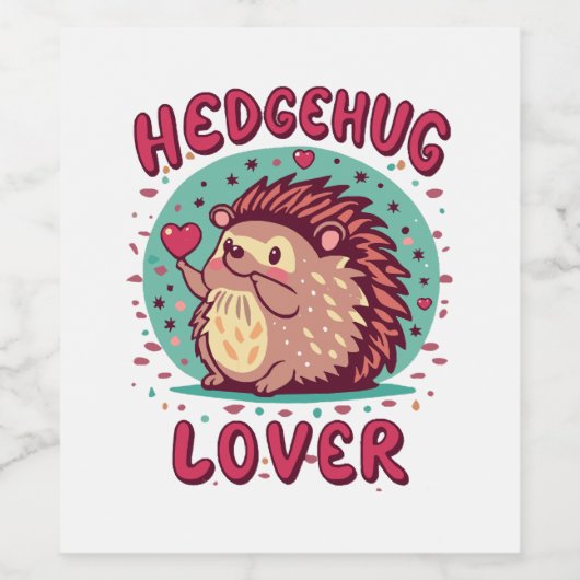 Hedgehug Lover Wijn Etiket (Enkel label)