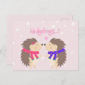 Hedgehugs. Cute Hedégel Kerstmis Feestdagenkaart (Voorkant / Achterkant)
