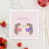 Hedgehugs. Cute Hedégel Kerstmis Servet (Insitu)