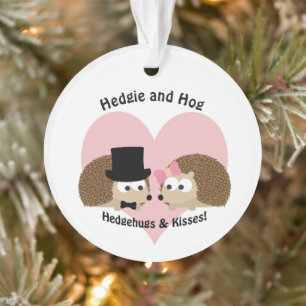 Hedgehugs en Kisses Cute Hedgel Couple Ornament